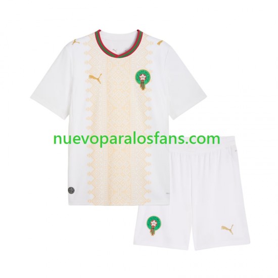 Camiseta de Fútbol Marruecos Niño Exterior 2026 Manga Corta