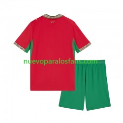 Camiseta de Fútbol Marruecos Niño Casa 2026 Manga Corta