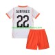Camiseta de Fútbol Países Bajos Denzel Dumfries 22 Niño Exterior Copa Mundial 2026 Manga Corta