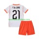 Camiseta de Fútbol Países Bajos Frenkie de Jong 21 Niño Exterior Copa Mundial 2026 Manga Corta