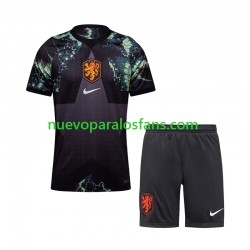 Camiseta de Fútbol Países Bajos Portero Niño Exterior Copa Mundial 2026 Manga Corta