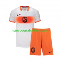 Camiseta de Fútbol Países Bajos Niño Exterior Copa Mundial 2026 Manga Corta