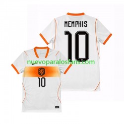 Camiseta de Fútbol Países Bajos Memphis Depay 10 Hombre Exterior Copa Mundial 2026 Manga Corta