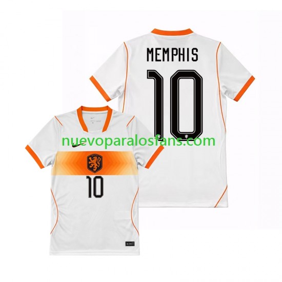 Camiseta de Fútbol Países Bajos Memphis Depay 10 Hombre Exterior Copa Mundial 2026 Manga Corta