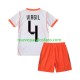 Camiseta de Fútbol Países Bajos Virgil van Dijk 4 Niño Exterior Copa Mundial 2026 Manga Corta