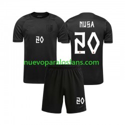 Camiseta de Fútbol Noruega Antonio NUSA 20 Niño Exterior Copa Mundial 2026 Manga Corta