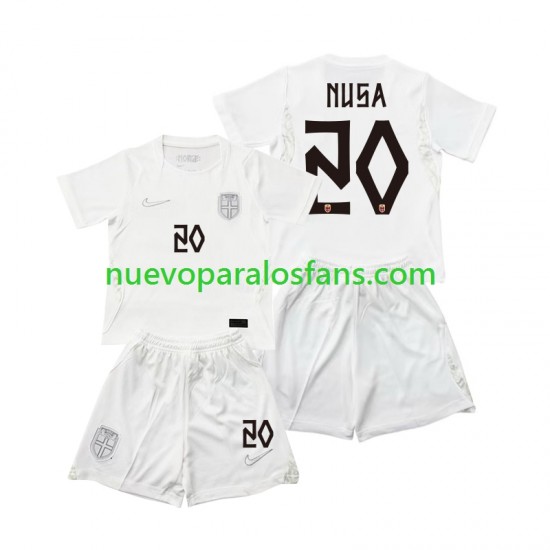 Camiseta de Fútbol Noruega Antonio NUSA 20 Niño Tercera Copa Mundial 2026 Manga Corta