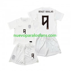 Camiseta de Fútbol Noruega Braut Haaland 9 Niño Tercera Copa Mundial 2026 Manga Corta