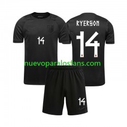 Camiseta de Fútbol Noruega Julian Ryerson 14 Niño Exterior Copa Mundial 2026 Manga Corta