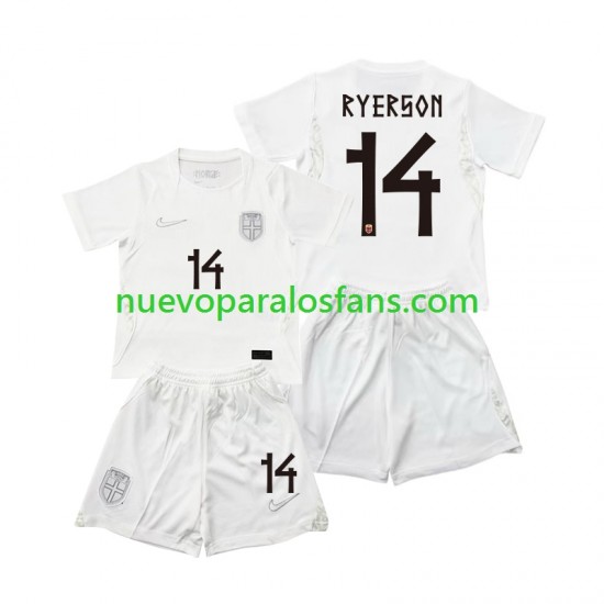 Camiseta de Fútbol Noruega Julian Ryerson 14 Niño Tercera Copa Mundial 2026 Manga Corta