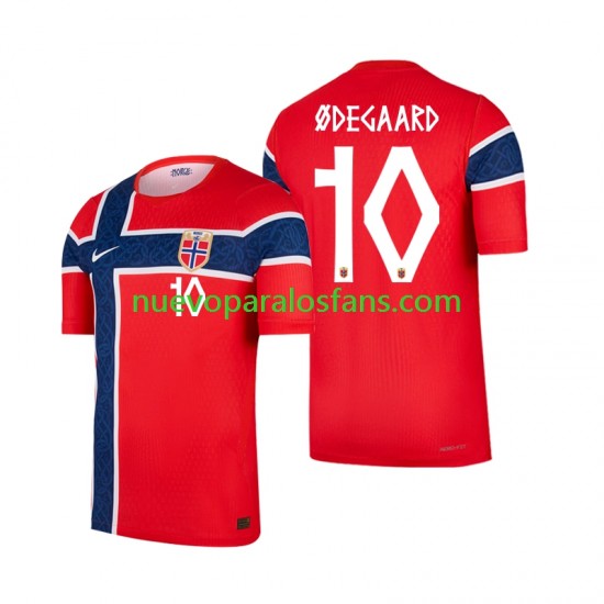 Camiseta de Fútbol Noruega Martin Odegaard 10 Hombre Casa Copa Mundial 2026 Manga Corta