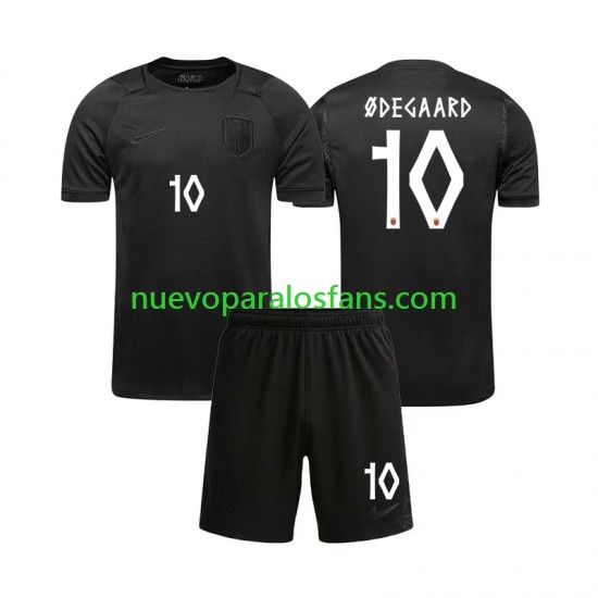 Camiseta de Fútbol Noruega Martin Odegaard 10 Niño Exterior Copa Mundial 2026 Manga Corta