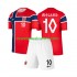 Camiseta de Fútbol Noruega Martin Odegaard 10 Niño Casa Copa Mundial 2026 Manga Corta