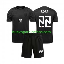Camiseta de Fútbol Noruega Oscar Bobb 22 Niño Exterior Copa Mundial 2026 Manga Corta