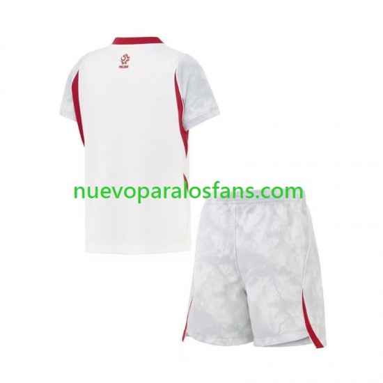 Camiseta de Fútbol Polonia Niño Casa Copa Mundial 2026 Manga Corta