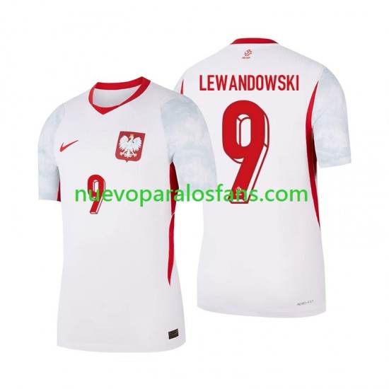 Camiseta de Fútbol Polonia Robert Lewandowski 9 Hombre Casa 2026 Manga Corta