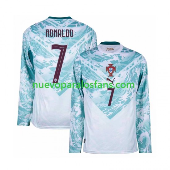 Camiseta de Fútbol Portugal Cristiano Ronaldo 7 Hombre Exterior Copa Mundial 2026 Manga Larga