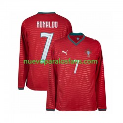 Camiseta de Fútbol Portugal Cristiano Ronaldo 7 Hombre Casa Copa Mundial 2026 Manga Larga