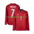 Camiseta de Fútbol Portugal Cristiano Ronaldo 7 Hombre Casa Copa Mundial 2026 Manga Larga