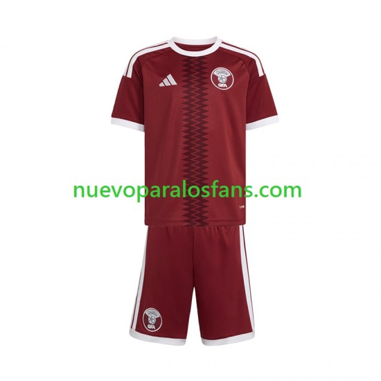Camiseta de Fútbol Catar Niño Casa 2026 Manga Corta