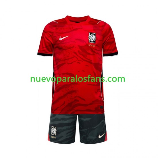 Camiseta de Fútbol Corea Del Sur Niño Casa Copa Mundial 2026 Manga Corta