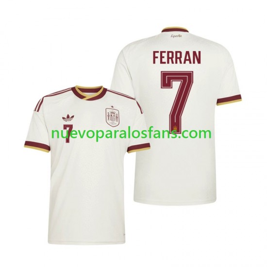 Camiseta de Fútbol España Ferran Torres 7 Hombre Exterior Copa Mundial 2026 Manga Corta