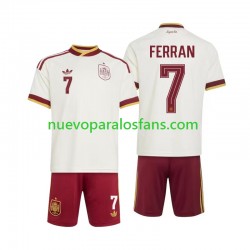 Camiseta de Fútbol España Ferran Torres 7 Niño Exterior Copa Mundial 2026 Manga Corta