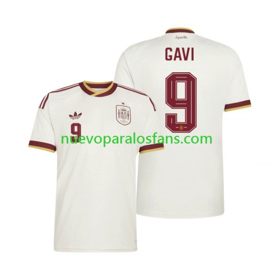 Camiseta de Fútbol España Gavi 9 Hombre Exterior Copa Mundial 2026 Manga Corta