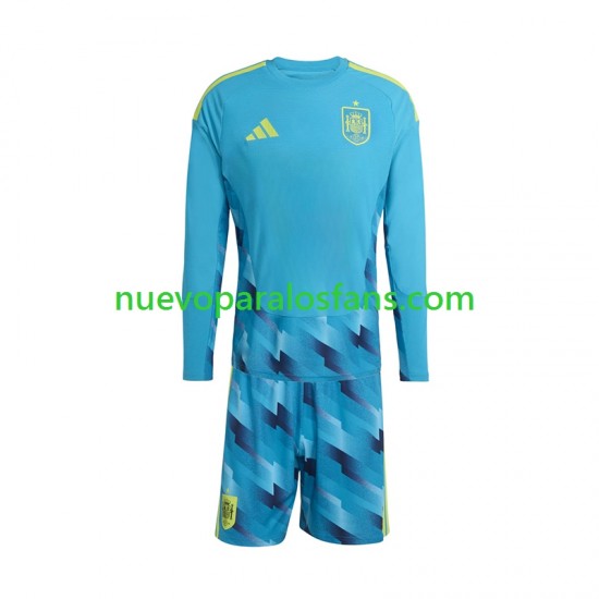 Camiseta de Fútbol España Portero Niño Casa Copa Mundial 2026 Manga Larga