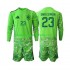 Camiseta de Fútbol Verde España Unai Simon 23 6th Portero Niño Copa Mundial 2026 Manga Larga