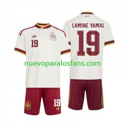 Camiseta de Fútbol España Lamine Yamal 19 Niño Exterior Copa Mundial 2026 Manga Corta