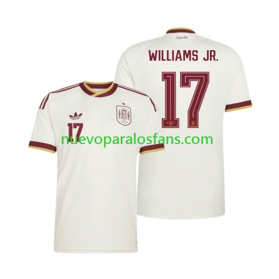 Camiseta de Fútbol España Nico Williams 17 Hombre Exterior Copa Mundial 2026 Manga Corta