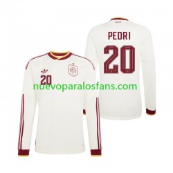Camiseta de Fútbol España Pedri 20 Hombre Exterior Copa Mundial 2026 Manga Larga