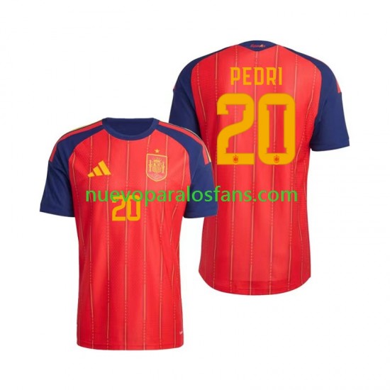 Camiseta de Fútbol España Pedri 20 Hombre Casa Copa Mundial 2026 Manga Corta