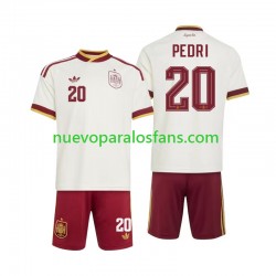 Camiseta de Fútbol España Pedri 20 Niño Exterior Copa Mundial 2026 Manga Corta