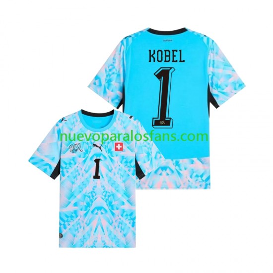 Camiseta de Fútbol Suiza Gregor Kobel 1 Portero Hombre Casa Copa Mundial 2026 Manga Corta