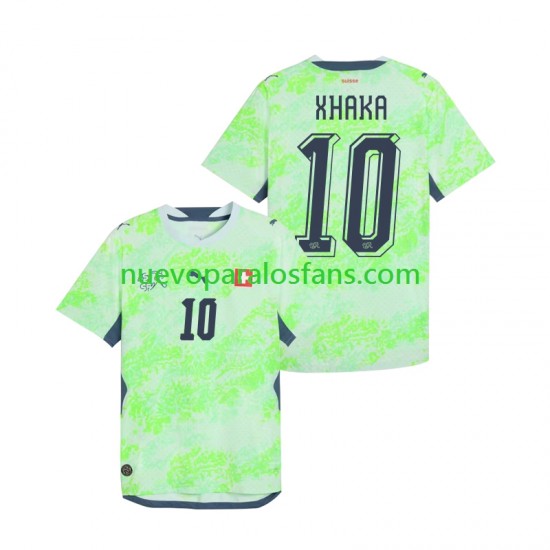 Camiseta de Fútbol Suiza Granit Xhaka 10 Hombre Exterior Copa Mundial 2026 Manga Corta