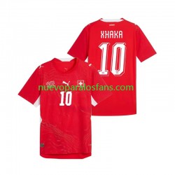 Camiseta de Fútbol Suiza Granit Xhaka 10 Hombre Casa Copa Mundial 2026 Manga Corta