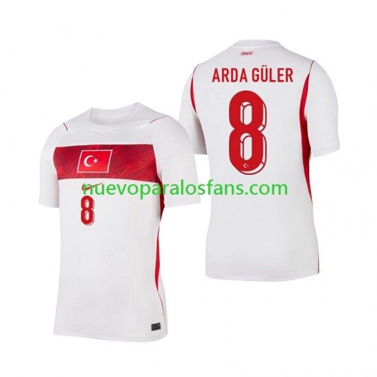 Camiseta de Fútbol Turquía Arda Guler 8 Hombre Exterior Copa Mundial 2026 Manga Corta
