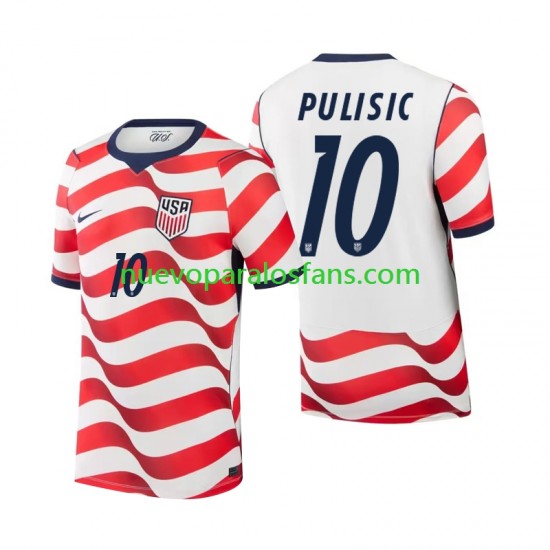 Camiseta de Fútbol Estados Unidos Christian Pulisic 10 Hombre Casa Copa Mundial 2026 Manga Corta