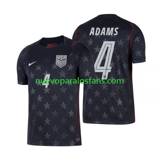 Camiseta de Fútbol Estados Unidos Tyler Adams 4 Hombre Exterior Copa Mundial 2026 Manga Corta