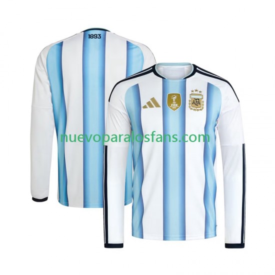 Camiseta de Fútbol Argentina Hombre Casa Copa Mundial 2026 Manga Larga