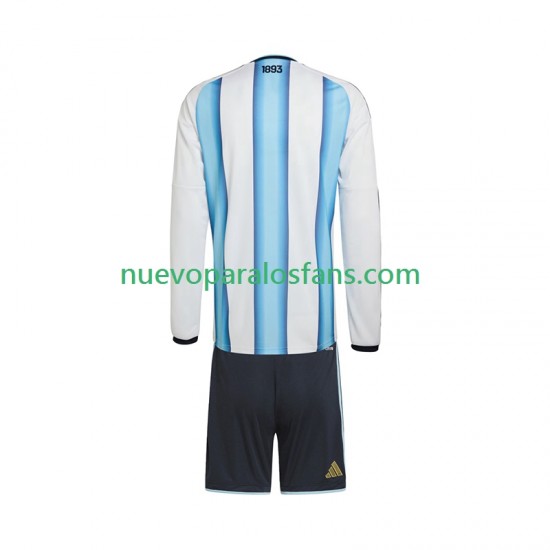 Camiseta de Fútbol Argentina Niño Casa Copa Mundial 2026 Manga Larga