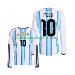 Camiseta de Fútbol Argentina Lionel Messi 10 Hombre Casa Copa Mundial 2026 Manga Larga
