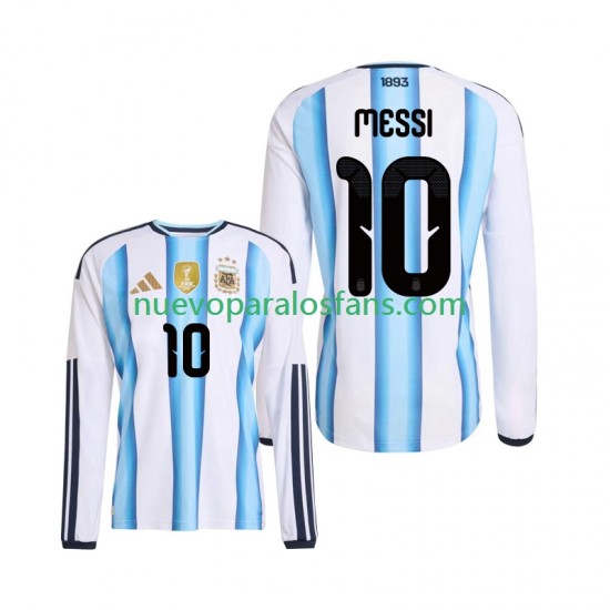 Camiseta de Fútbol Argentina Lionel Messi 10 Hombre Casa Copa Mundial 2026 Manga Larga
