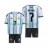 Camiseta de Fútbol Argentina Rodrigo De Paul 7 Niño Casa Copa Mundial 2026 Manga Corta
