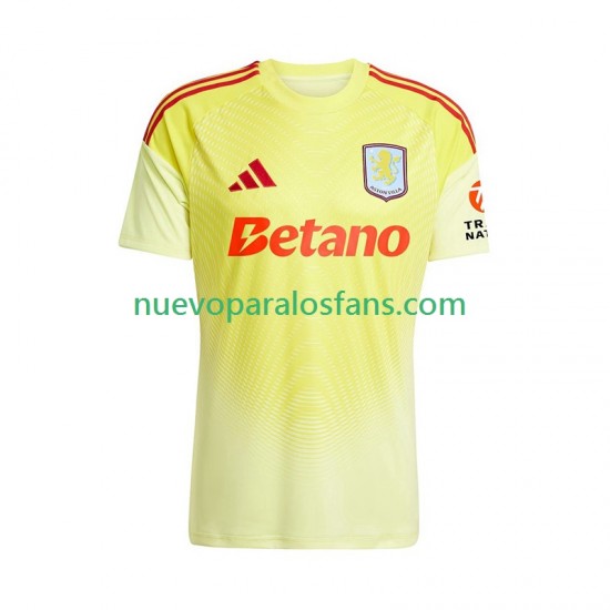 Camiseta de Fútbol Aston Villa Portero Hombre Exterior 2025-2026 Manga Corta