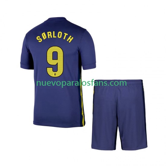 Camiseta de Fútbol Atlético Madrid Alexander Sorloth 9 Niño Exterior 2025-2026 Manga Corta