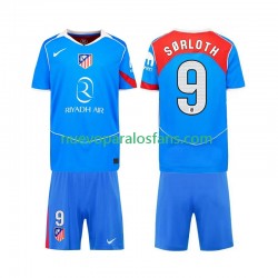 Camiseta de Fútbol Atlético Madrid Alexander Sorloth 9 Niño Tercera 2025-2026 Manga Corta