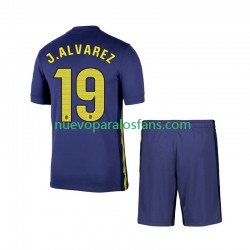 Camiseta de Fútbol Atlético Madrid Julian Alvarez 19 Niño Exterior 2025-2026 Manga Corta
